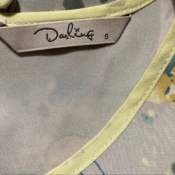 ModCloth Darling Watercolor Floral Flutter Sleeve Retro Dress, Small - Picture 10 of 12